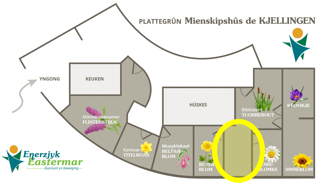 Plattegrond Tuorrebout zonder Bibliotheek